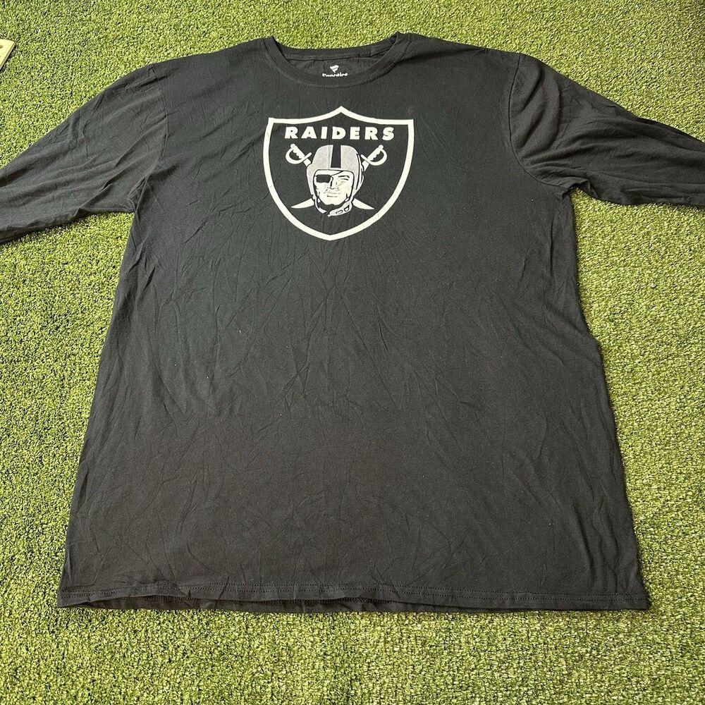 Fanatics Las Vegas Raiders NFL Graphic Long Sleeve T-Shirt Black Mens XL NWOT